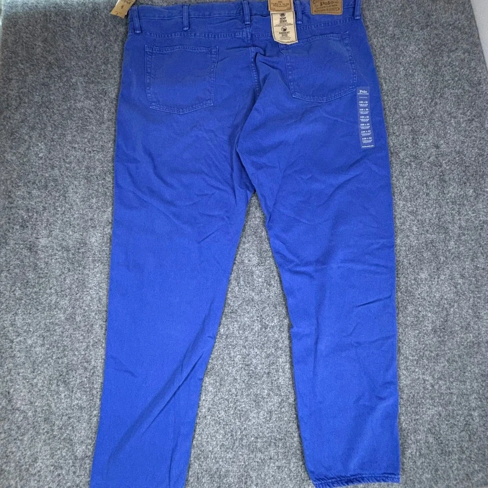 Polo Ralph Lauren Varick Slim Straight Hemp Denim Pants Blue 44B x 32 NWT